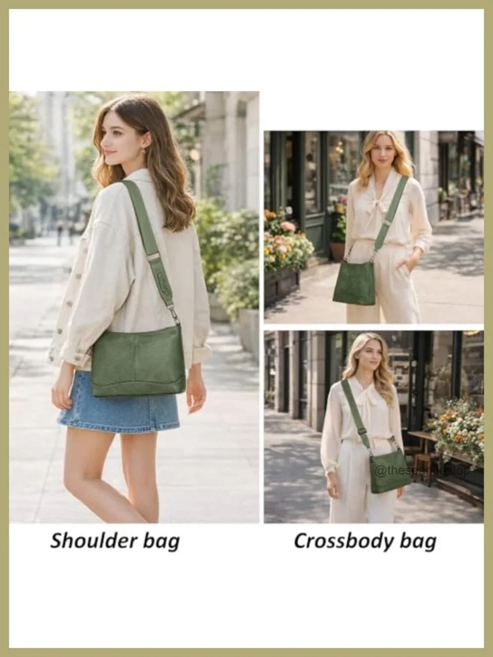 Vegan Leather Crossbody Bag Women Travel Purse Adjustable Strap Zipper